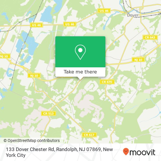 133 Dover Chester Rd, Randolph, NJ 07869 map