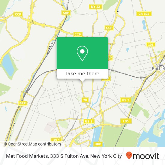 Mapa de Met Food Markets, 333 S Fulton Ave
