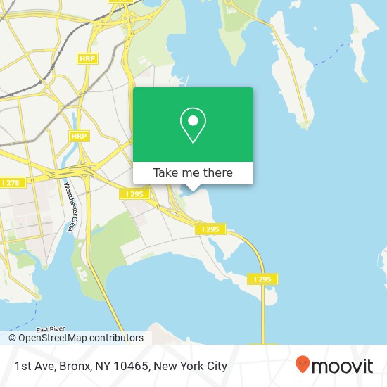 Mapa de 1st Ave, Bronx, NY 10465