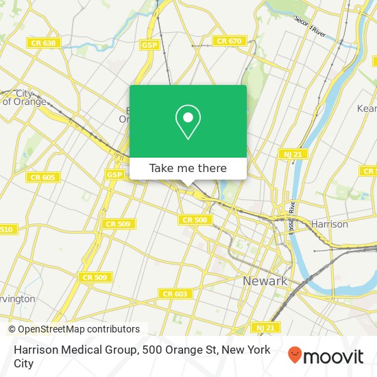 Harrison Medical Group, 500 Orange St map