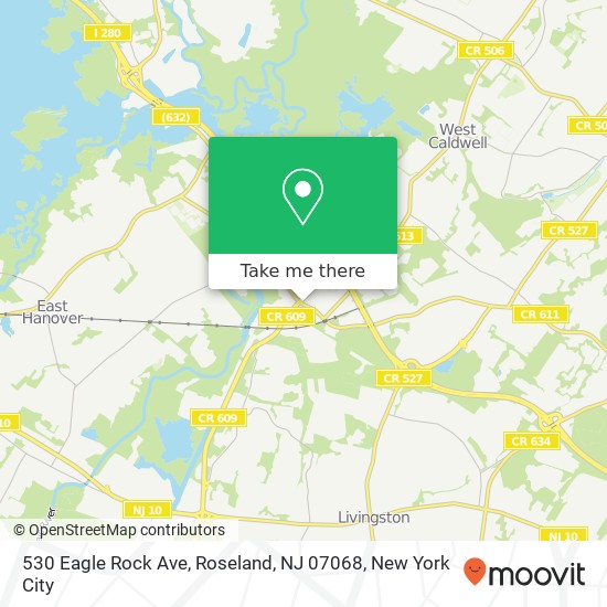 530 Eagle Rock Ave, Roseland, NJ 07068 map