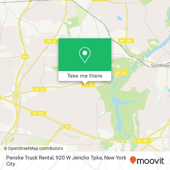 Penske Truck Rental, 920 W Jericho Tpke map