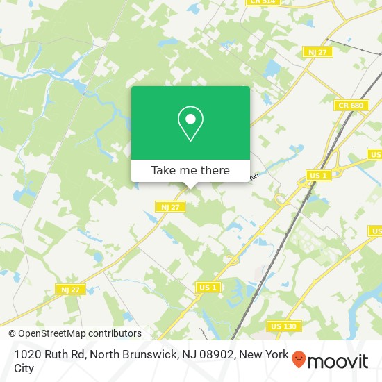 1020 Ruth Rd, North Brunswick, NJ 08902 map