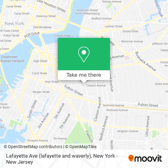 Lafayette Ave (lafayette and waverly) map