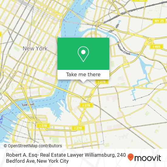 Robert A. Esq- Real Estate Lawyer Williamsburg, 240 Bedford Ave map