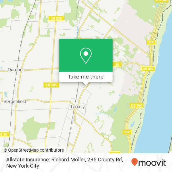 Mapa de Allstate Insurance: Richard Moller, 285 County Rd