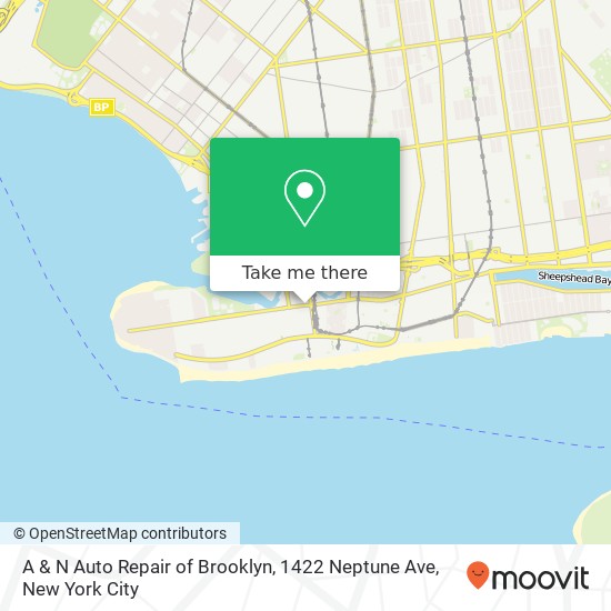 A & N Auto Repair of Brooklyn, 1422 Neptune Ave map