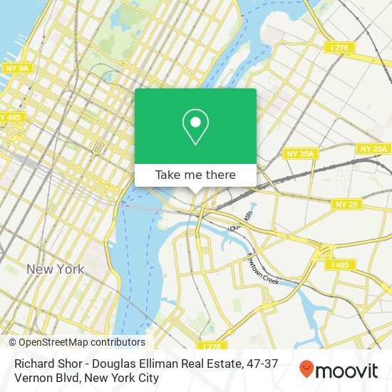 Mapa de Richard Shor - Douglas Elliman Real Estate, 47-37 Vernon Blvd