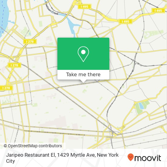 Jaripeo Restaurant El, 1429 Myrtle Ave map