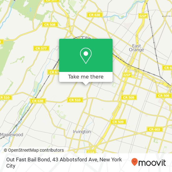 Out Fast Bail Bond, 43 Abbotsford Ave map