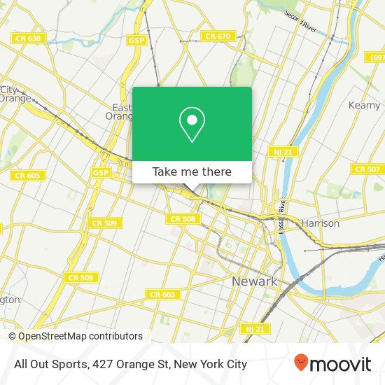 All Out Sports, 427 Orange St map