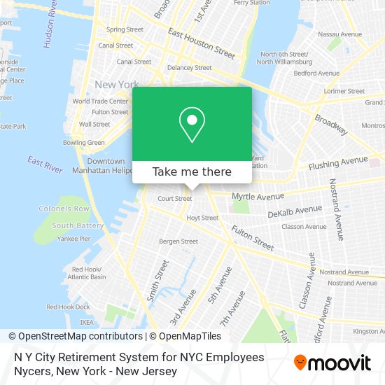 N Y City Retirement System for NYC Employees Nycers map