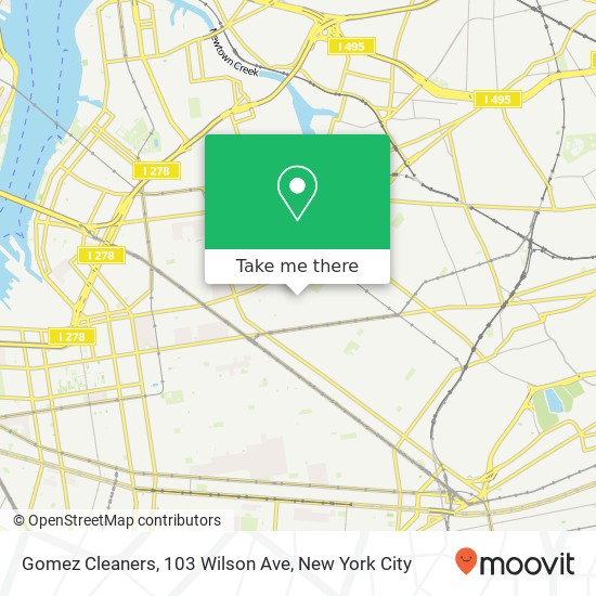 Mapa de Gomez Cleaners, 103 Wilson Ave