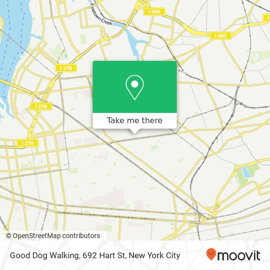 Mapa de Good Dog Walking, 692 Hart St