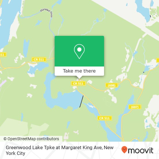 Mapa de Greenwood Lake Tpke at Margaret King Ave