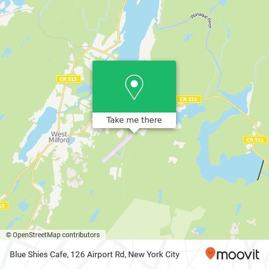 Mapa de Blue Shies Cafe, 126 Airport Rd
