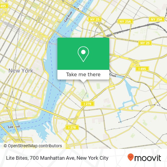 Mapa de Lite Bites, 700 Manhattan Ave