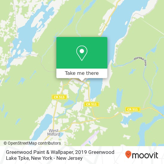 Mapa de Greenwood Paint & Wallpaper, 2019 Greenwood Lake Tpke