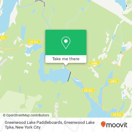 Mapa de Greenwood Lake Paddleboards, Greenwood Lake Tpke