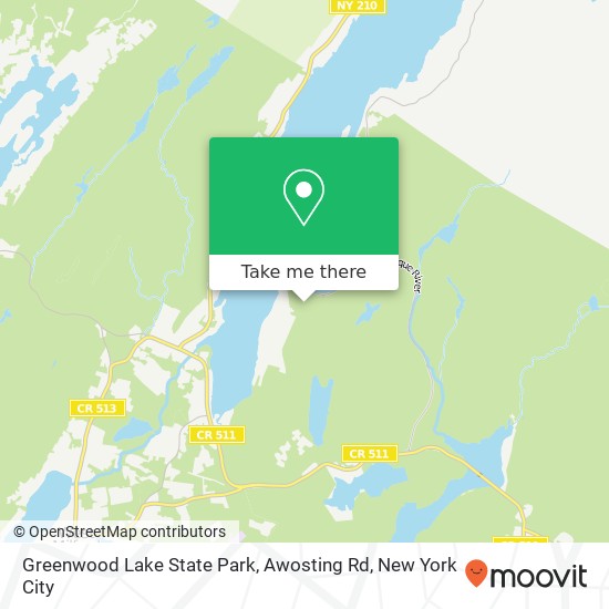 Mapa de Greenwood Lake State Park, Awosting Rd