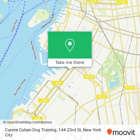 Canine Cohen Dog Training, 144 23rd St map