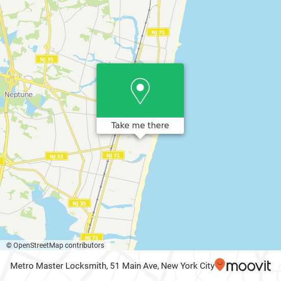 Mapa de Metro Master Locksmith, 51 Main Ave