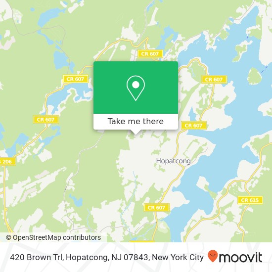 Mapa de 420 Brown Trl, Hopatcong, NJ 07843
