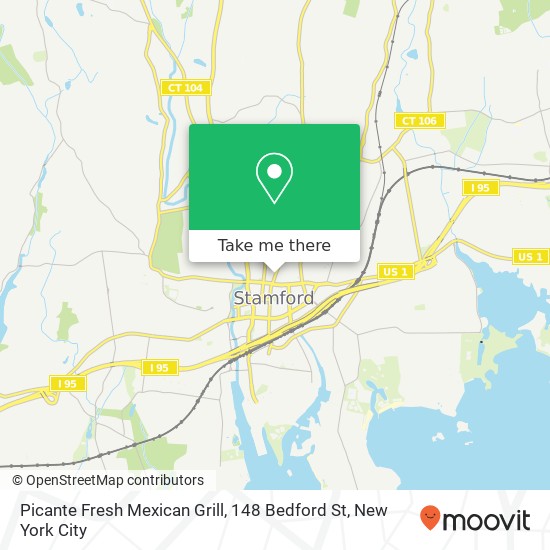 Mapa de Picante Fresh Mexican Grill, 148 Bedford St