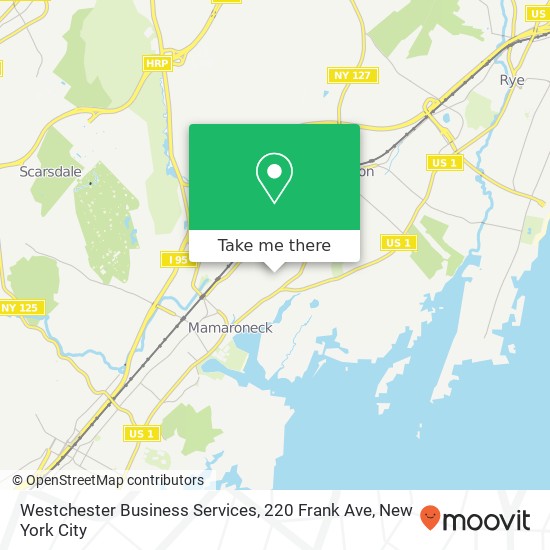 Mapa de Westchester Business Services, 220 Frank Ave