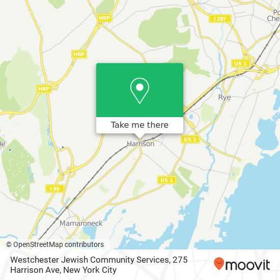 Mapa de Westchester Jewish Community Services, 275 Harrison Ave