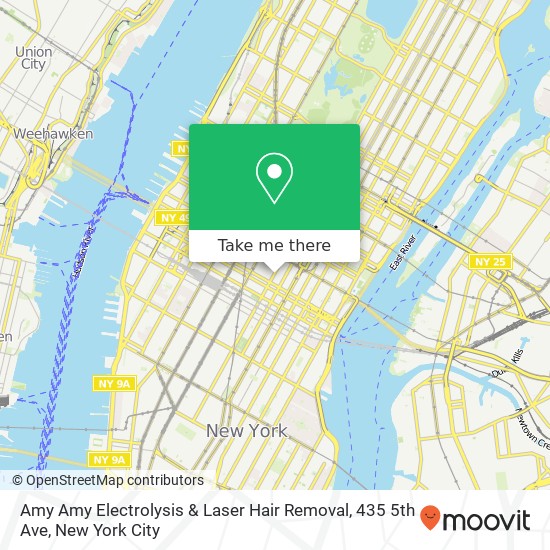Mapa de Amy Amy Electrolysis & Laser Hair Removal, 435 5th Ave