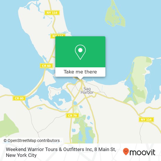 Mapa de Weekend Warrior Tours & Outfitters Inc, 8 Main St