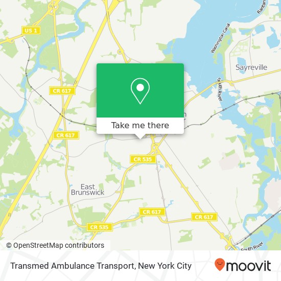 Transmed Ambulance Transport map