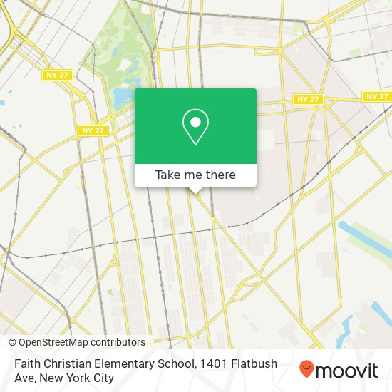 Faith Christian Elementary School, 1401 Flatbush Ave map