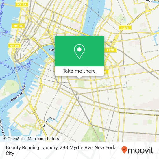 Beauty Running Laundry, 293 Myrtle Ave map