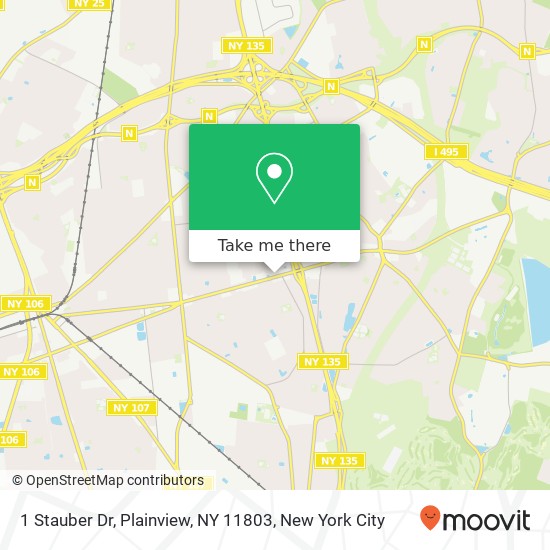 Mapa de 1 Stauber Dr, Plainview, NY 11803