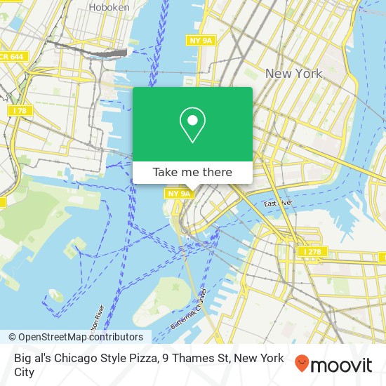 Big al's Chicago Style Pizza, 9 Thames St map