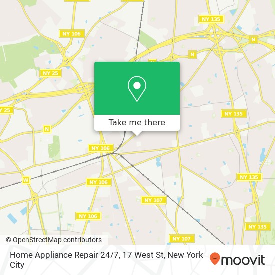 Home Appliance Repair 24 / 7, 17 West St map