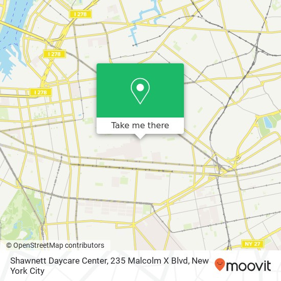 Mapa de Shawnett Daycare Center, 235 Malcolm X Blvd