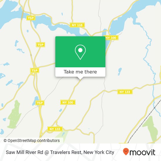 Saw Mill River Rd @ Travelers Rest map