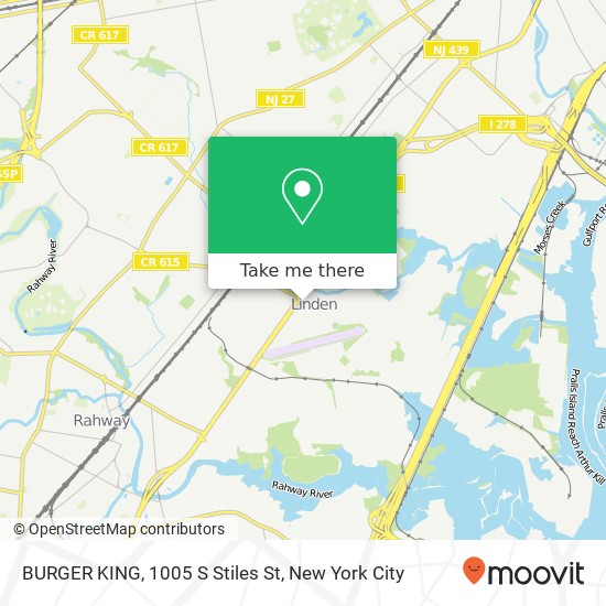 Mapa de BURGER KING, 1005 S Stiles St