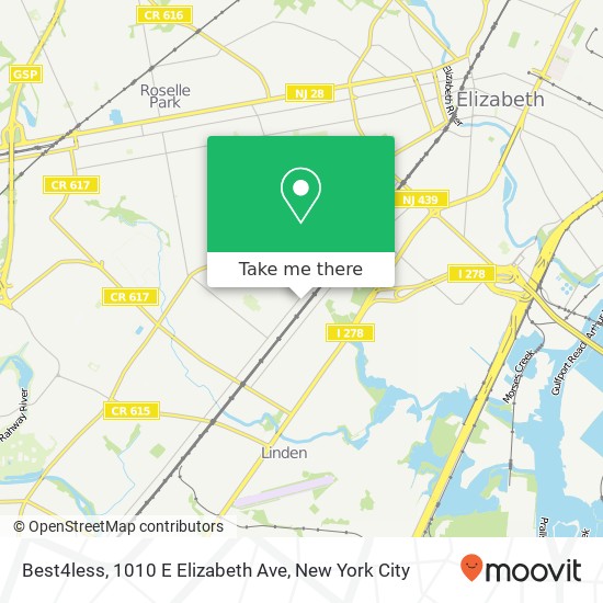 Mapa de Best4less, 1010 E Elizabeth Ave