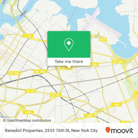 Mapa de Benedict Properties, 3335 76th St