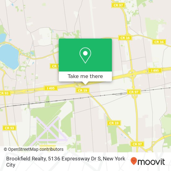 Mapa de Brookfield Realty, 5136 Expressway Dr S
