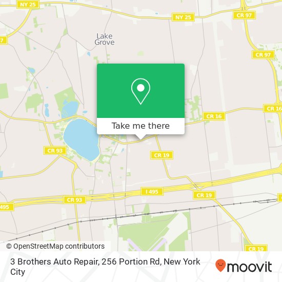 Mapa de 3 Brothers Auto Repair, 256 Portion Rd