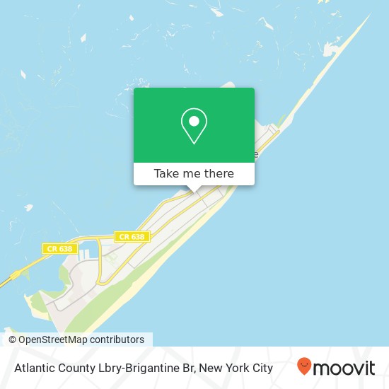 Mapa de Atlantic County Lbry-Brigantine Br