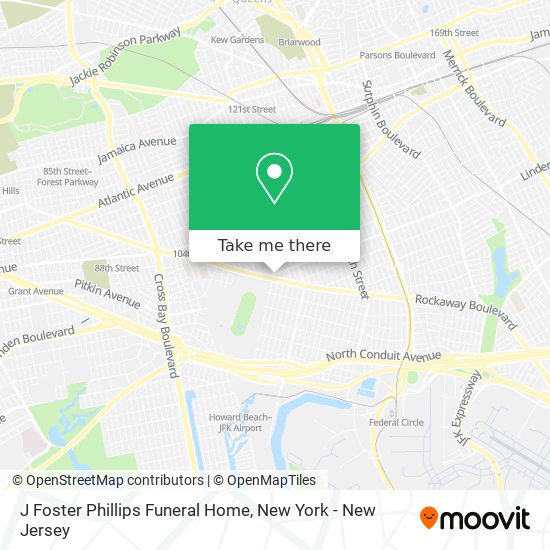 J Foster Phillips Funeral Home map