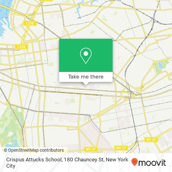 Mapa de Crispus Attucks School, 180 Chauncey St