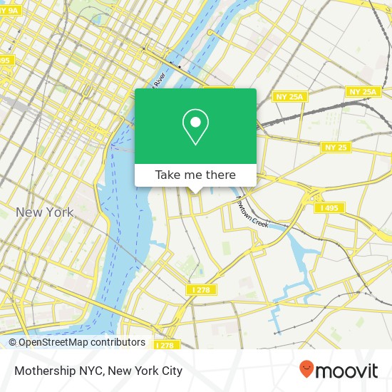 Mothership NYC map