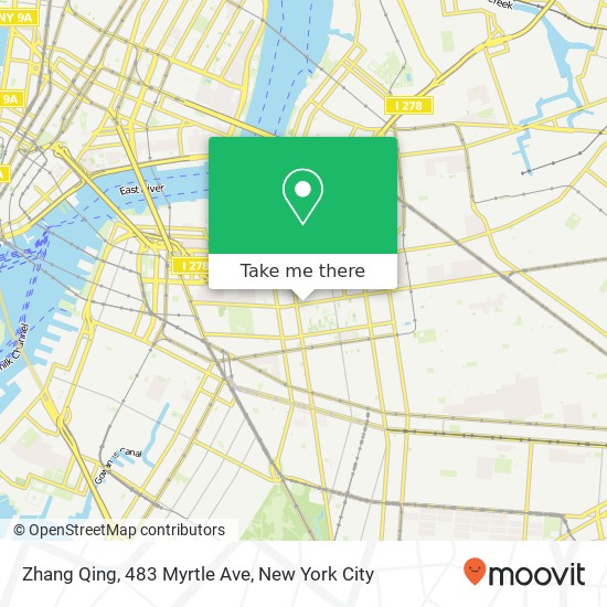 Zhang Qing, 483 Myrtle Ave map